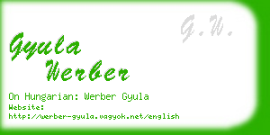 gyula werber business card